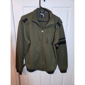 ​Southpole Men's Track Jacket Size M Olive Green Full Zip Y2K Streetwear Vintage